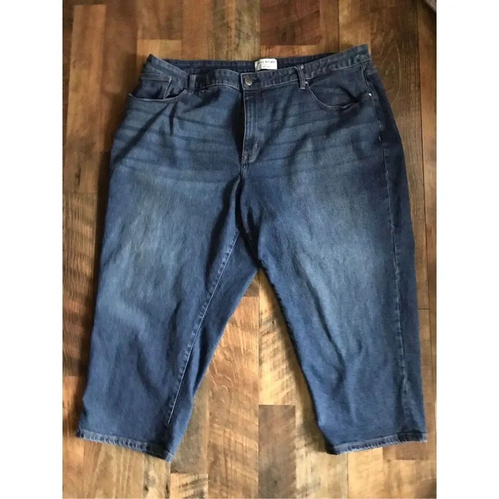 Lane Bryant Capri jeans cropped Plus size 22 cotton blend flex magic waist